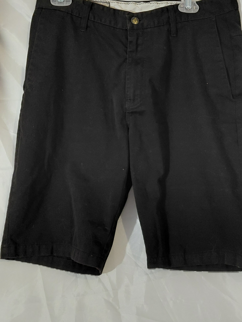Volcom Black Flat-Front Men's Shorts